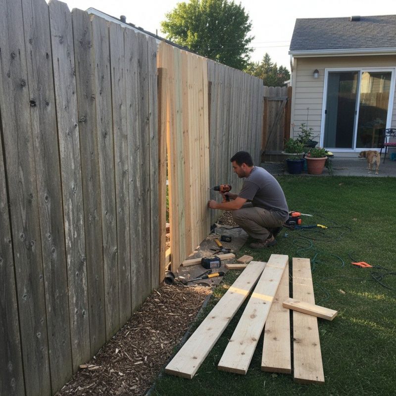Leaning Fence Repair